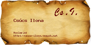 Csúcs Ilona névjegykártya