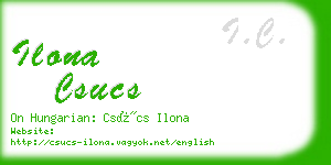 ilona csucs business card